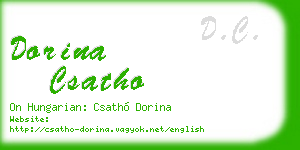 dorina csatho business card